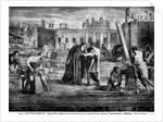 One of the miracles of St. Bartholomew, who prevents a column from falling, 1610 by Domenichino