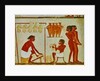 Meat processing of the birds by Egyptian 18th Dynasty