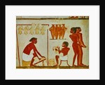 Meat processing of the birds by Egyptian 18th Dynasty