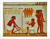 Meat processing of the birds by Egyptian 18th Dynasty