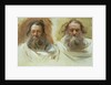 Study of Two Heads: The Prophets, c.1892 by John Singer Sargent