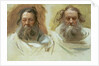 Study of Two Heads: The Prophets, c.1892 by John Singer Sargent