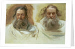 Study of Two Heads: The Prophets, c.1892 by John Singer Sargent