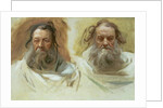 Study of Two Heads: The Prophets, c.1892 by John Singer Sargent