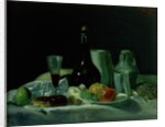 Still Life - Bottle and Fruit by George Leslie Hunter