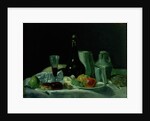 Still Life - Bottle and Fruit by George Leslie Hunter