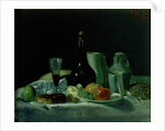 Still Life - Bottle and Fruit by George Leslie Hunter