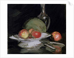 Still Life Bowl of Fruit, Melon and Carafe by George Leslie Hunter