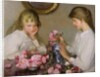 Two Girls Arranging Posies by George Clausen