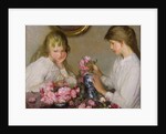Two Girls Arranging Posies by George Clausen
