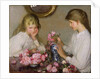 Two Girls Arranging Posies by George Clausen