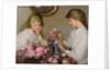 Two Girls Arranging Posies by George Clausen