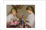 Two Girls Arranging Posies by George Clausen