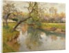 French River Landscape with a Flowering Tree by Fritz Thaulow