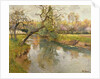 French River Landscape with a Flowering Tree by Fritz Thaulow