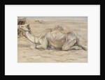 Camel at the Artist's Camp with Bedouins by Edwin John Alexander