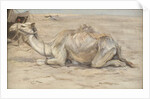 Camel at the Artist's Camp with Bedouins by Edwin John Alexander