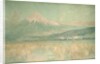 Dawn on the Sacred Mountain, the Fuji sun Half Hidden in the Clouds, 1889 by Alfred East