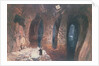 Bahr El Khabeer on The Great Sea: rockcut cisterns under the site of Solomon's Temple, 1870 by William 'Crimea' Simpson