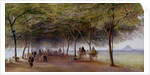 View of the Pyramids Road, Giza by Edward Lear