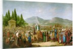 Emir Bechir Shihab II, Ruler of the Lebanon, Rendering Homage to Ibrahim Pasha, before St Jean d'Acre in 1831 by Georg Emanuel Opitz