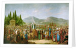 Emir Bechir Shihab II, Ruler of the Lebanon, Rendering Homage to Ibrahim Pasha, before St Jean d'Acre in 1831 by Georg Emanuel Opitz