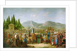 Emir Bechir Shihab II, Ruler of the Lebanon, Rendering Homage to Ibrahim Pasha, before St Jean d'Acre in 1831 by Georg Emanuel Opitz