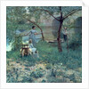 Under the Cherry Tree, the Bridge at Grez, 1884 by John Lavery