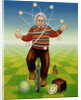 Albert Einstein juggling with time, 2000 by Frances Broomfield