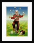 Albert Einstein juggling with time, 2000 by Frances Broomfield