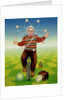 Albert Einstein juggling with time, 2000 by Frances Broomfield