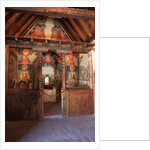 Sanctuary and Altar in Michael Archangel Church in Pedoulas, Cyprus. Painted churches UNESCO site Troodos, Cyprus by Anonymous