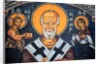 Saint Nicholas surrounds Christ and Mary Byzantine fresco by Anonymous