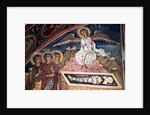 The Christ resurection Michael Archangel is showing the empty shroud to the three Mary by Anonymous