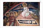 The Christ resurection Michael Archangel is showing the empty shroud to the three Mary by Anonymous