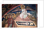 The Christ resurection Michael Archangel is showing the empty shroud to the three Mary by Anonymous