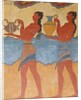 Figures of the procession fresco from the palace at Knossos by Minoan Minoan