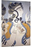 Details of the Ladies in blue”fresco by Minoan Minoan