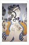 Details of the Ladies in blue”fresco by Minoan Minoan
