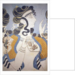 Details of the Ladies in blue”fresco by Minoan Minoan