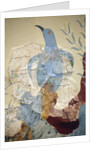 Minoen art. Detail of the Blue bird” Fresco by Minoan Minoan
