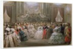 Queen Victoria and Prince Albert at a gala dinner given by Napoleon III and Eugenie, 1853 by Hippolyte Louis & Polydore Pauquet