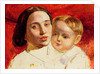 The Artist's sister, Mrs Sarah Wilson and her child by William Holman Hunt