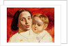 The Artist's sister, Mrs Sarah Wilson and her child by William Holman Hunt