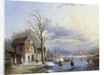 Skaters on the Lake by Jacob Jan Coenraad Spohler
