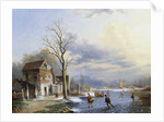Skaters on the Lake by Jacob Jan Coenraad Spohler