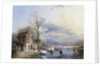 Skaters on the Lake by Jacob Jan Coenraad Spohler