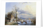 Skaters on the Lake by Jacob Jan Coenraad Spohler