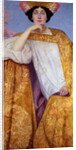 Portrait of a Woman in a Golden Dress, painted in collaboration with Ernst Klimt Franz Matsch and his studio, 1886-87 by Gustav Klimt