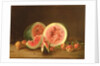 Still Life with Watermelon, 1865 by William Wheeler
